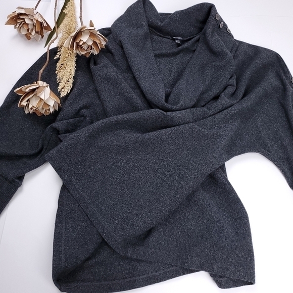 Rafaella Charcoal Batwing Oversize Sweater Sz 3X - Picture 3 of 8